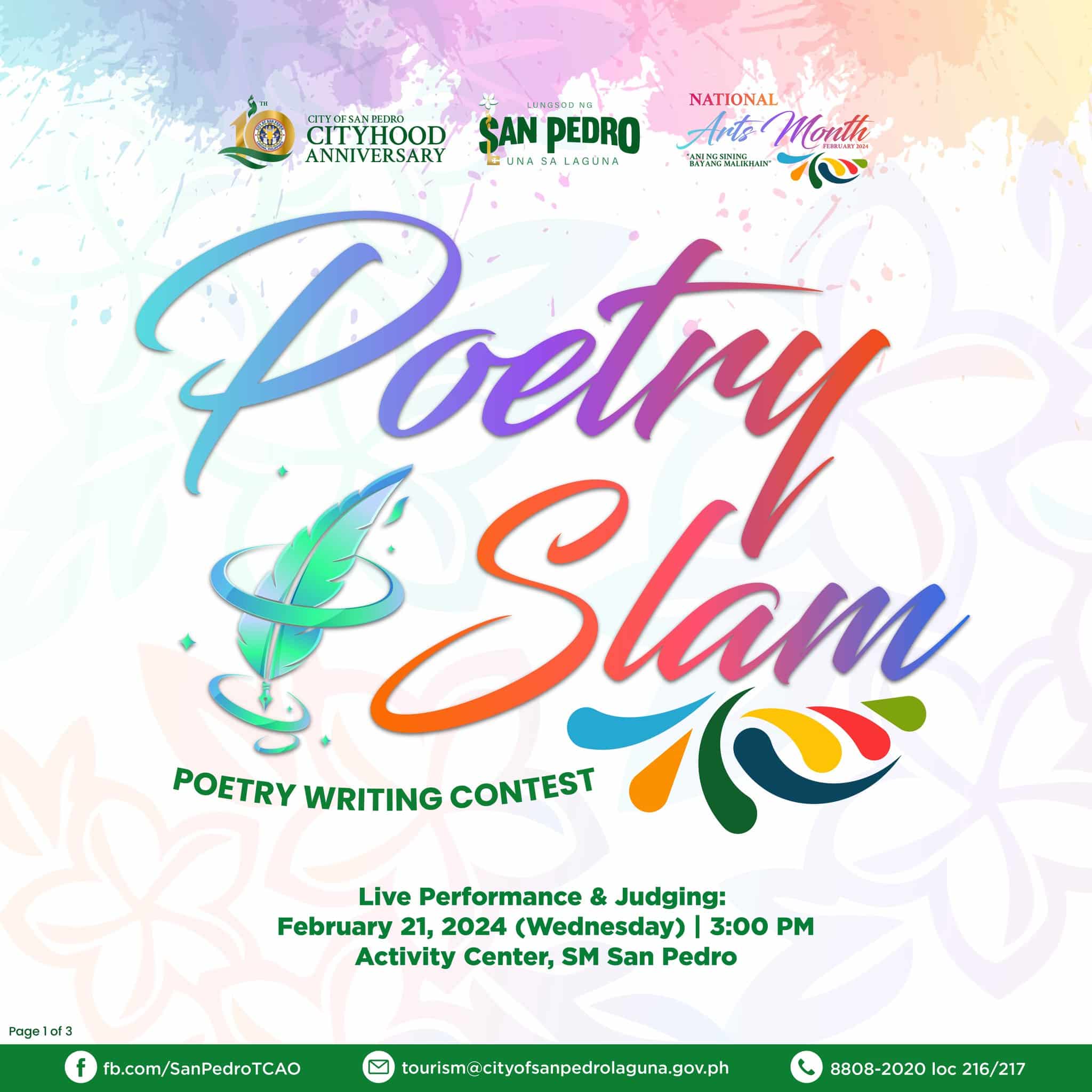 Here are the finalists for the Poetry Slam Competition for National ...